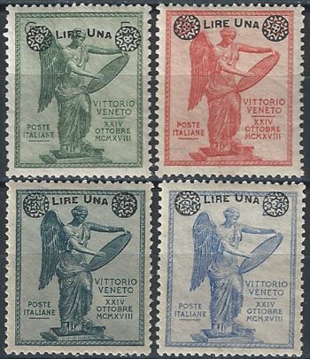 1924 Italia Vittoria nuovo valore 4v. bc MNH Sassone n. 158/61