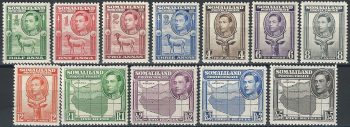 1938 Somaliland Protectorate Giorgio VI 12v. MNH SG n. 93/104