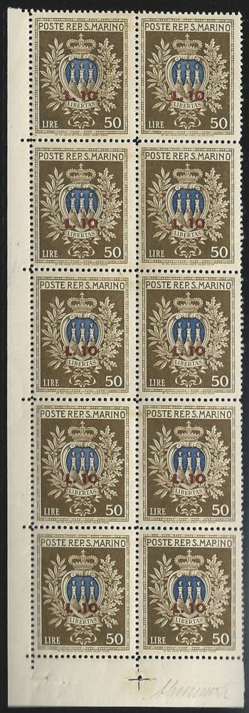 1946 San Marino Assistenza MS Ray MNH Sassone n. 7