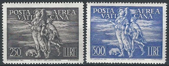 1948 Vaticano Tobia 2v. bc MNH Sass. n. A16/17