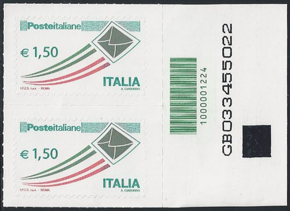 2009 Italia Lettera € 1,50+codice a barre MNH Unif. 3156cb