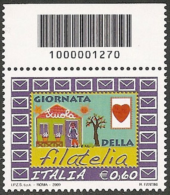 2009 Italia Giornata Filatelia codice a barre MNH Unif. 3177cb