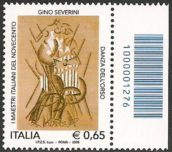 2009 Italia Gino Severini codice a barre MNH Unif. 3197cb