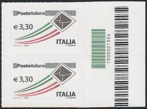 2009 Italia Lettera € 3,30+codice a barre MNH Unif. 3199cb