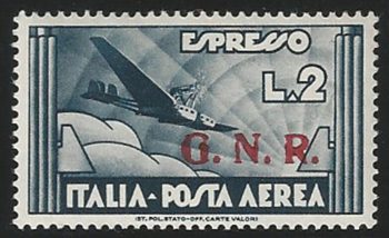 1943 RSI L. 2 GNR BS II tipo MNH Sass. n. A125/II