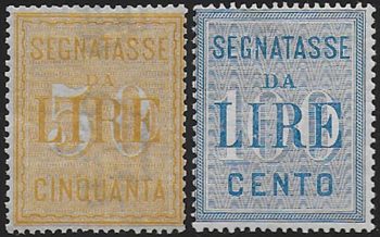 1903 Italia Segnatasse colori diversi MNH Sass n. 31/32