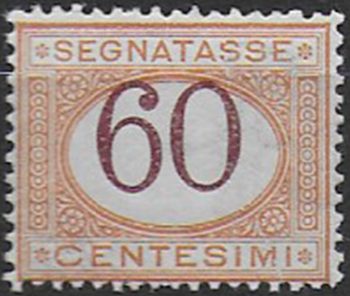 1924 Italia segnatasse 60c. MNH Sassone n. 33