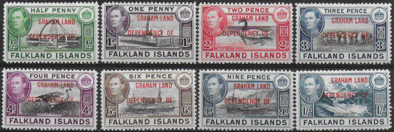 1944 Falkland Islands Dependencies Graham Land 8v. MNH SG. n. A1/8