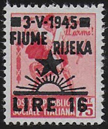 1945 Fiume occupazione jugoslava 1v. MNH Sass. n. n21