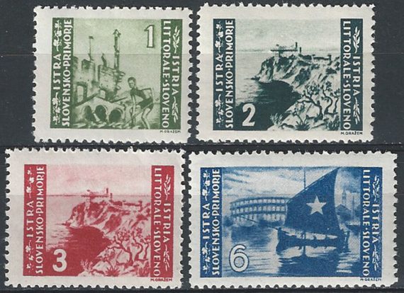 1946 Litorale Sloveno 4v. Belgrado MNH Sassone n. 63/66