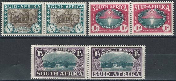 1939 South Africa Giorgio VI 3v. MH SG. n. 82/84