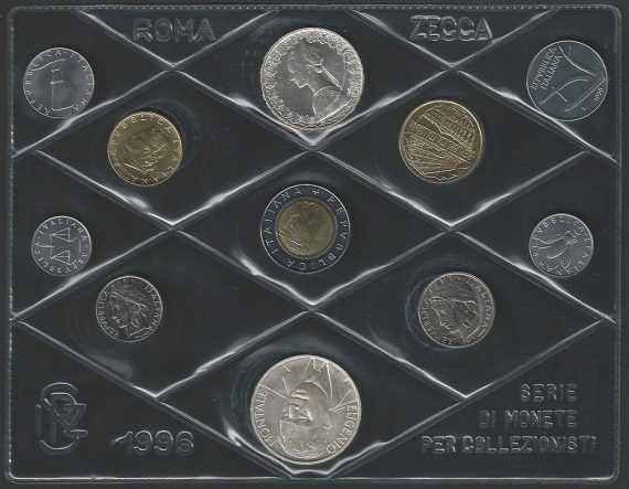 1996 Italia divisionale Montsale 11 monete FDC-BU