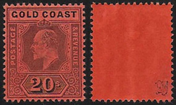 1902 Gold Coast Edoardo VII 20s. MNH SG n. 48