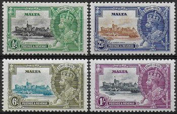 1935 Malta Giorgio V Silver Jubilee 4v. MNH SG n. 210/13