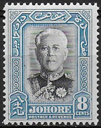 1940 Johore Malaysian States 8c. MNH SG n. 130