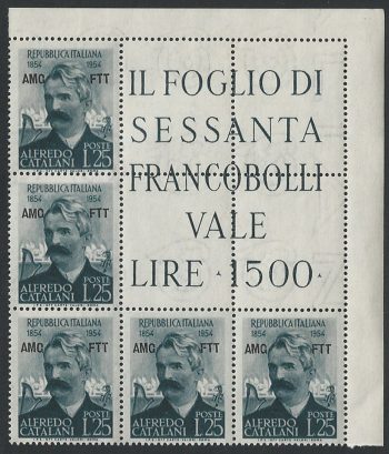 1954 Trieste A Catalani angolare MNH Sassone n. 203