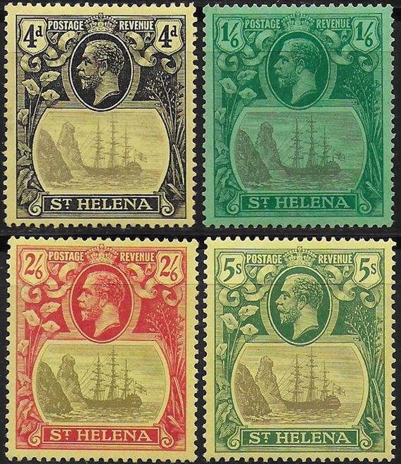 1922 St. Helena Giorgio V 4v. MNH SG n. 92/95