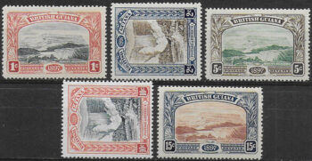 1898 British Guiana Victoria's Jubilee 5v. MNH SG n. 216/21