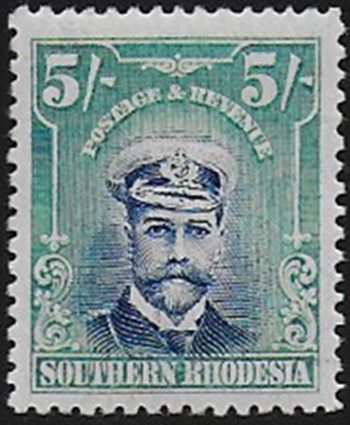 1924 Southern Rhodesia 5s. MNH SG. n. 14