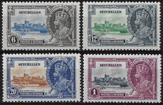 1935 Seychelles Silver Jubilee 4v. MNH SG n. 128/31