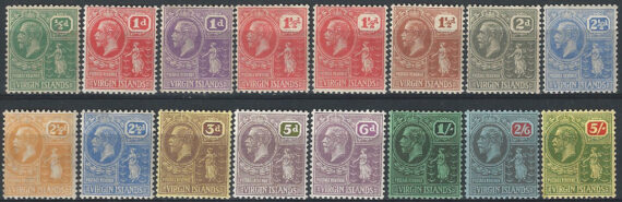 1935 British Virgin Islands Giorgio V 10v. MH SG. n. 86/101