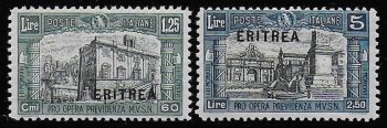 1927 Eritrea Milizia not issued 2v. MNH Sassone n. 118A/19A