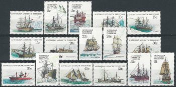 1979-81 Australian Antarctic Territory 16v. MNH Yv n. 37/52