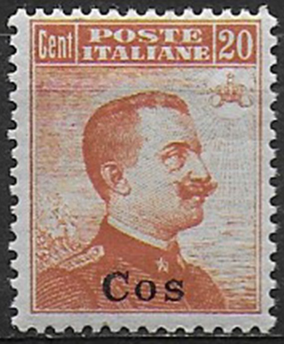 1917 Egeo Coo 20c. arancio MNH Sassone n. 9
