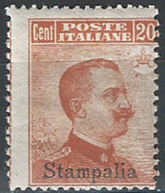 1917 Egeo Stampalia 20c. arancio mc. MNH Sassone n. 9
