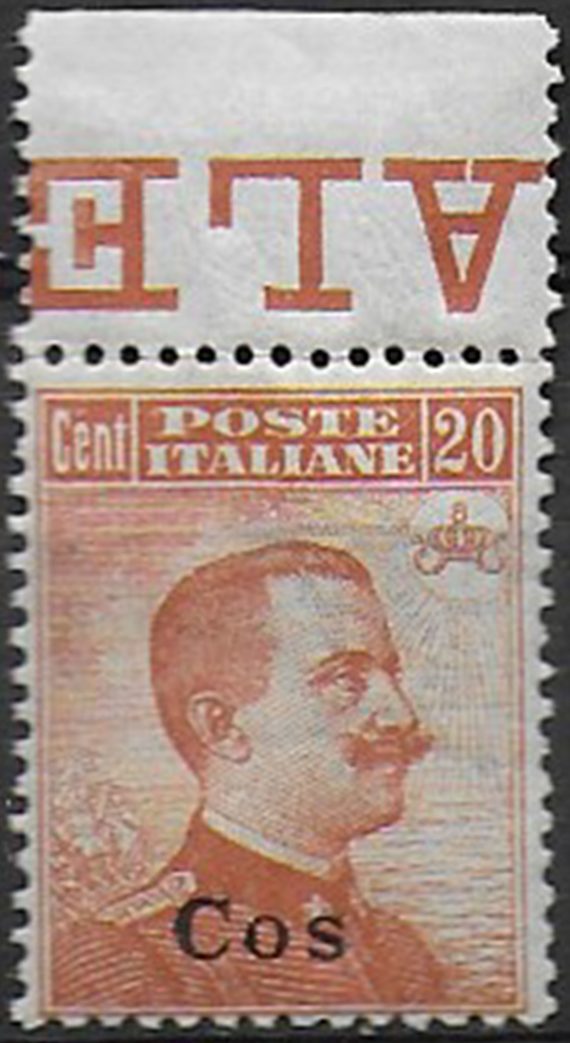 1921-22 Egeo Coo 20c. arancio bf MNH Sassone n. 11