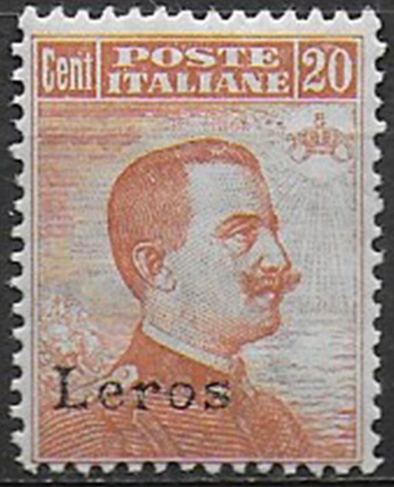 1921-22 Egeo Lero 20c. arancio MNH Sassone n. 11