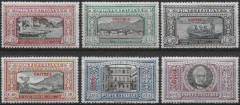 1924 Eritrea Manzoni bc MNH Sassone n. 71/76