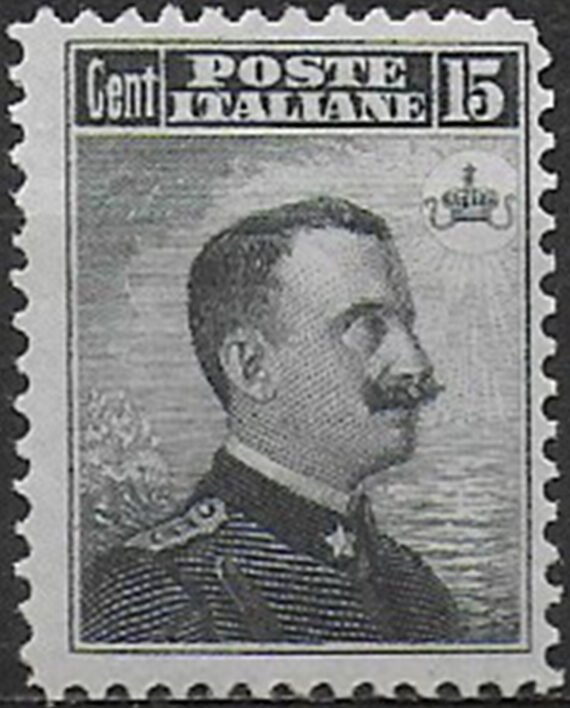 1906 Italia VE III 15c. grigio nero mc MNH Sassone n. 80