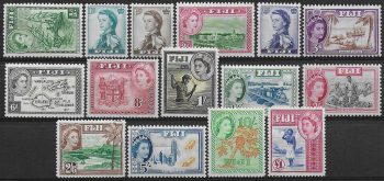 1954-59 Fiji Elizabeth II 15v. MNH SG n. 280/95
