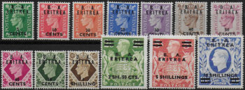 1950 Eritrea B. A. 13v. MNH Sassone n. 14/26