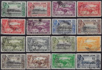 1938-44 Sierra Leone Giorgio VI cancelled 16v SG. n. 188/200