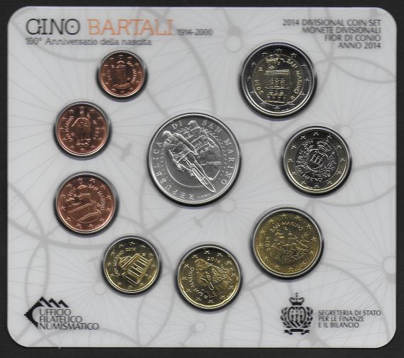 2014 San Marino divisionale 9 monete FDC