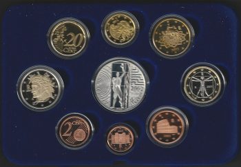2003 Italia divisionale Proof Italia del lavoro 9 monete