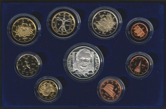 2005 Italia divisionale Proof Federico Fellini 9 monete