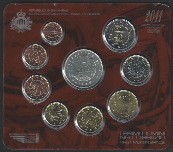 2011 San Marino divisionale 9 monete FDC