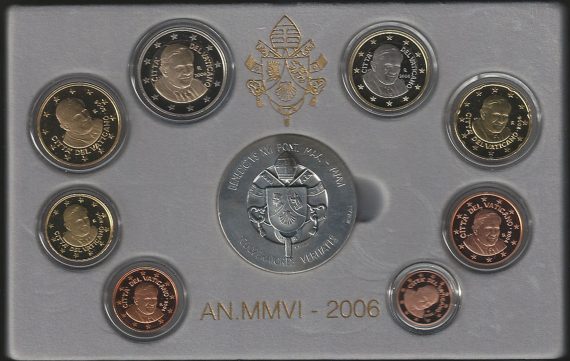 2006 Vaticano 8 monete FS solo cofanetto