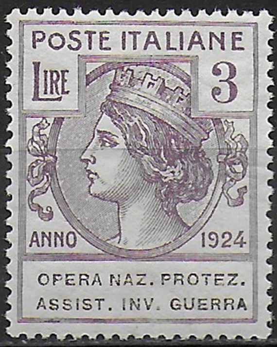 1924 Italia Parastatali Opera Lire 3 bc MNH Sassone n. 56
