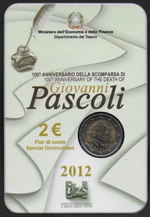 2012 Italia € 2,00 Pascoli FDC-BU