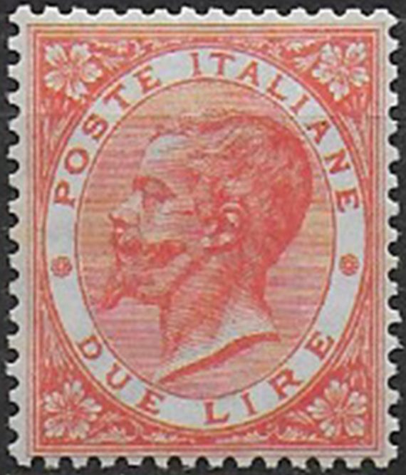 1863-65 Italia VE II Lire 2 Torino bc MNH Sassone n. T22