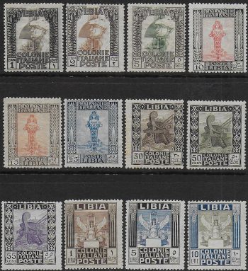 1921 Libia regular mail 12v. mc. MNH Sassone n. 21/32