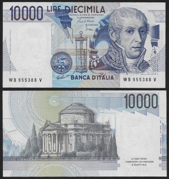 1985 Italia Lire 10.000 A. Volta FDS Rif BI 76B Gigante