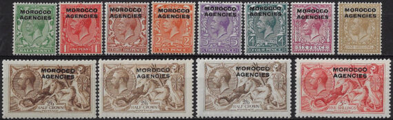 1914-31 Morocco Agencies british currency 12v. MH SG n. 42/54