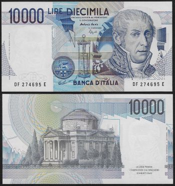 1994 Italia Lire 10.000 A. Volta FDS Rif BI 76F Gigante