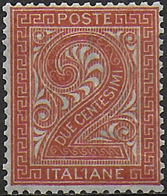 1863-65 Italia VE II 2c. Torino MNH Sassone n. T15