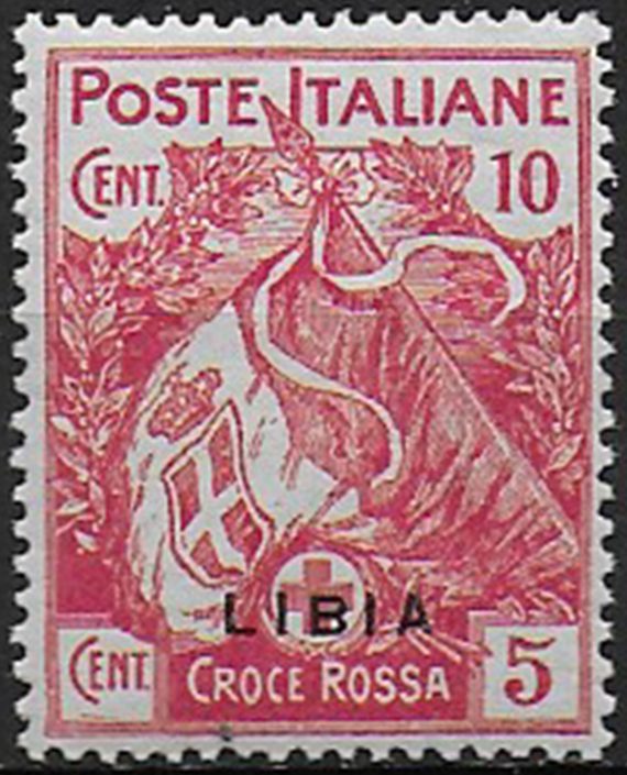 1915 Libia Croce Rossa 1v. MNH Sassone n. 13c